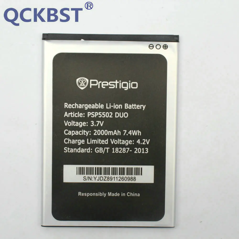 QCKBST 2000mAh Высококачественная литий ионная аккумуляторная батарея для Prestigio Muze A5
