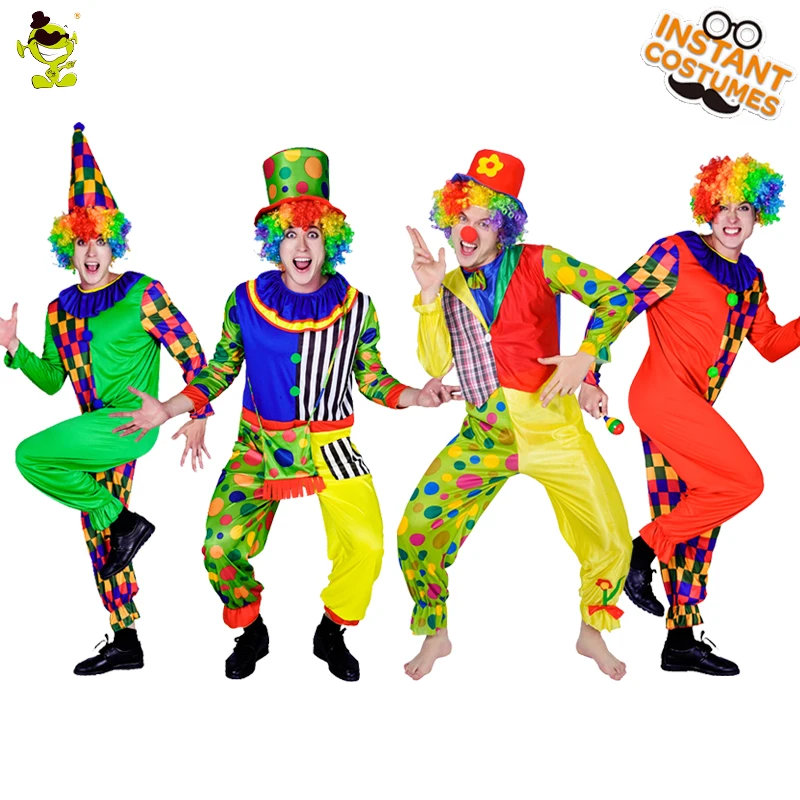Новый Клоун Забавные костюмы косплэй вечерние для взрослых для мужчин ролевые игры карнавал и Пурим вечерние с парик клоун