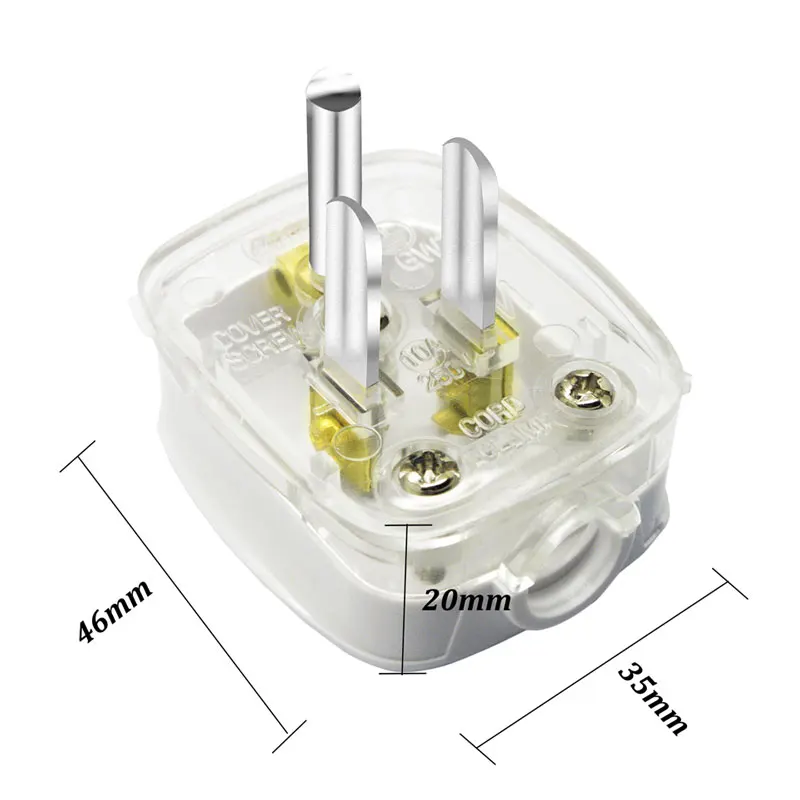 США американский 3 шпильки AC электрическая мощность Rewireable штекер W/провод гнездо выходной адаптер удлинитель Кабельный разъем