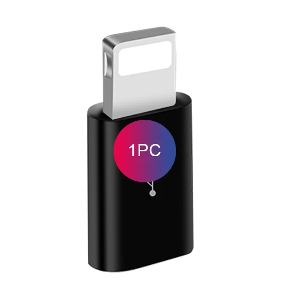 1PC Black ACCEZZ Micro USB кабель для освещения адаптер OTG конвертер для iPhone XS MAX XR 6 7X8 5 6s Plus зарядное устройство для трансмиссии разъем - Цвет: 1PC Black