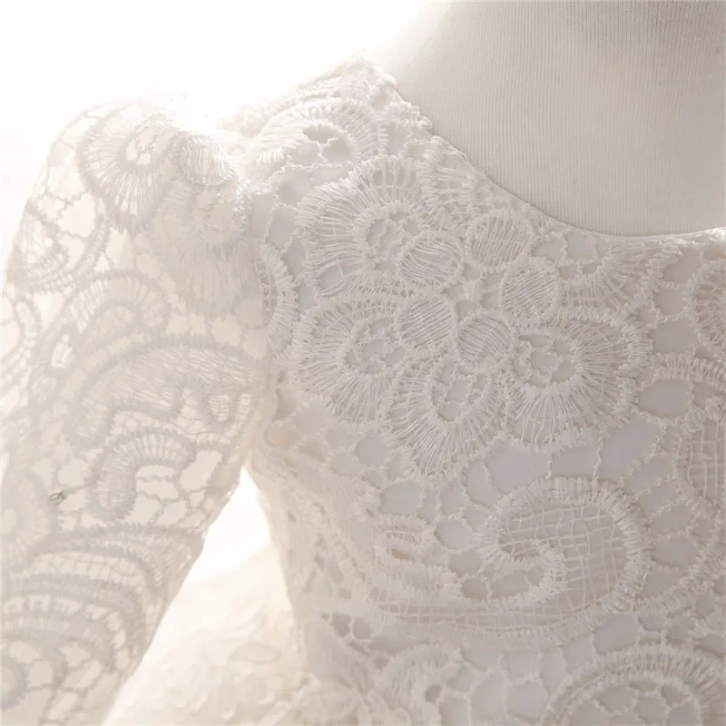 baby girl long sleeve white dress