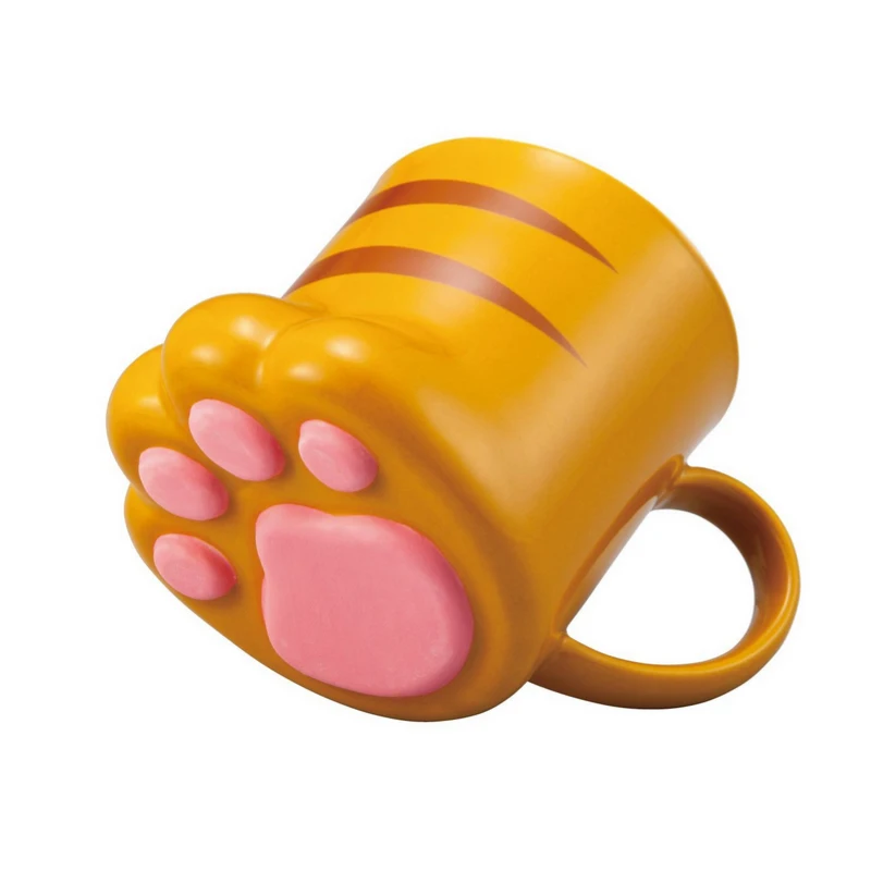 2.2Creative Cute Cat Paws Ceramic mug Office coffee tumbler Personality Breakfast milk porcelain mugs Free shipping