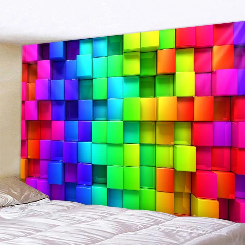 

Three-dimensional Square Background Tapestry Livingroom And Bedroom Decoration Sandy Beach Picnic Towel