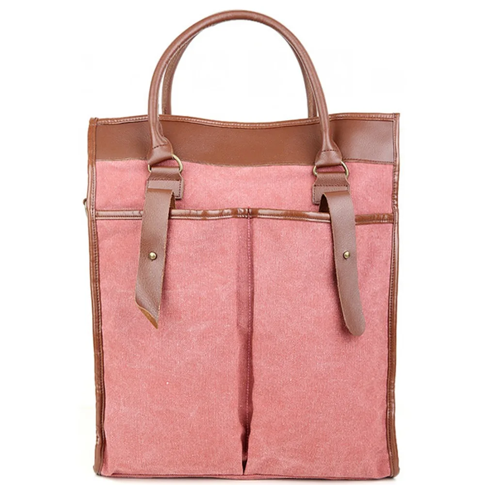 ФОТО  Womens Leather Canvas Crossbody Tote Bag Large Square Design Women Handbag Seller Shoulder