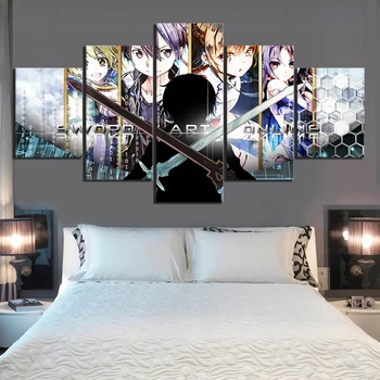 

Prints Home Decoration Modern 5 Panel Canvas Painting Prints Home Decor Wall Art Modular Pictures Poster Living Room Framework