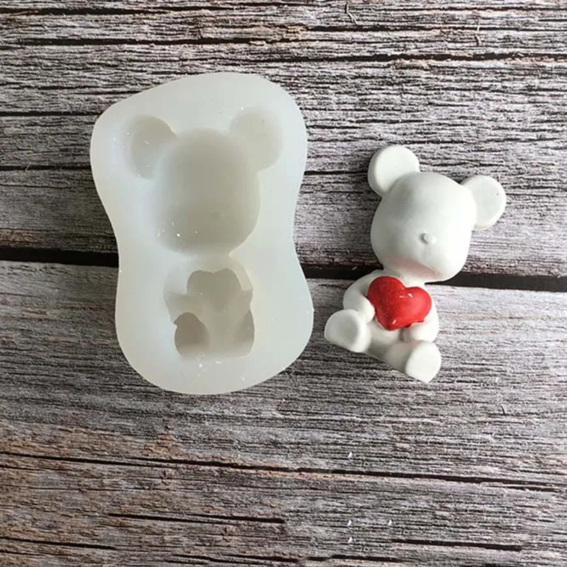 3D Медведь серии силиконовые формы DIY помадка торт форма шоколада форма для помадки Мыло Плесень