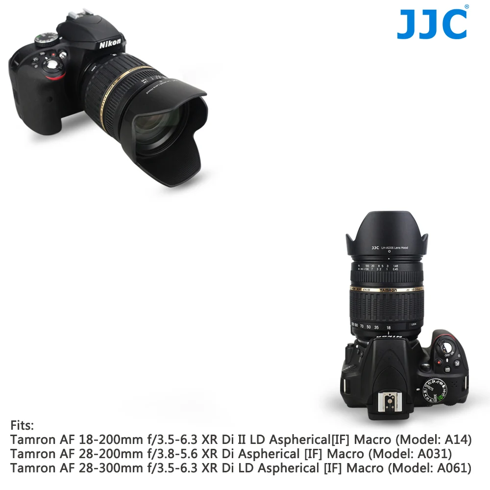 Бленда Объектива Камеры JJC для Tamron AF 18-200 мм F/3,5-6,3 Di II LD ASPHERICAL [IF] MACRO(модель A14, A031, A061) Заменяет AD06