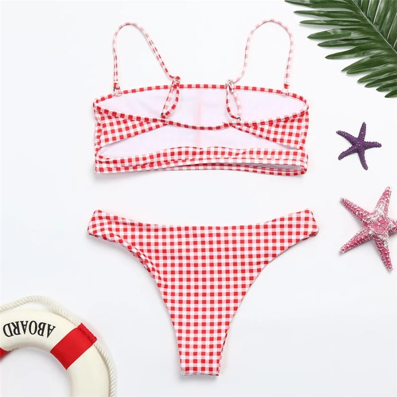 Women Dot Print Swimsuit Bikini Beachwear Swimwear Bathingsuit 01