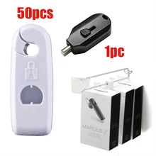 EAS система блокировки pegboard slatwall для дисплея крюк блокиратор кражи в розничном магазине Супермаркет Белый Черный ABS 6 мм диаметр