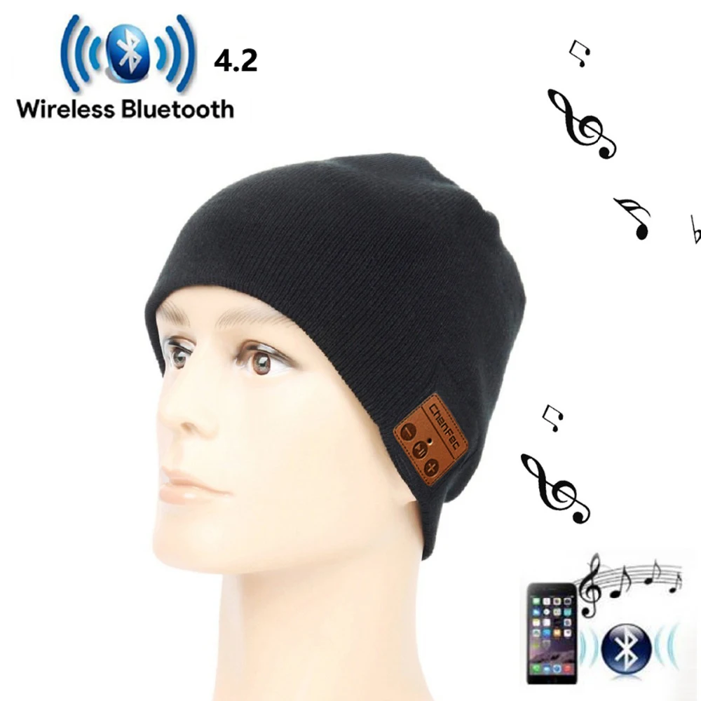 Bluetooth шапка Misic 4 2 Беспроводная гарнитура вязаная наушники теплые зимние шапки