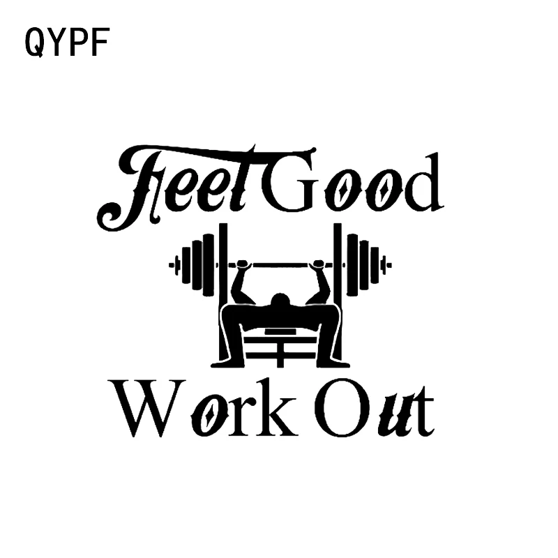 

QYPF 15.9*13.5CM Interesting Heet Good Work Weight Lifting Decor Car Sticker Vinyl Extreme Movement Silhouette C16-1762
