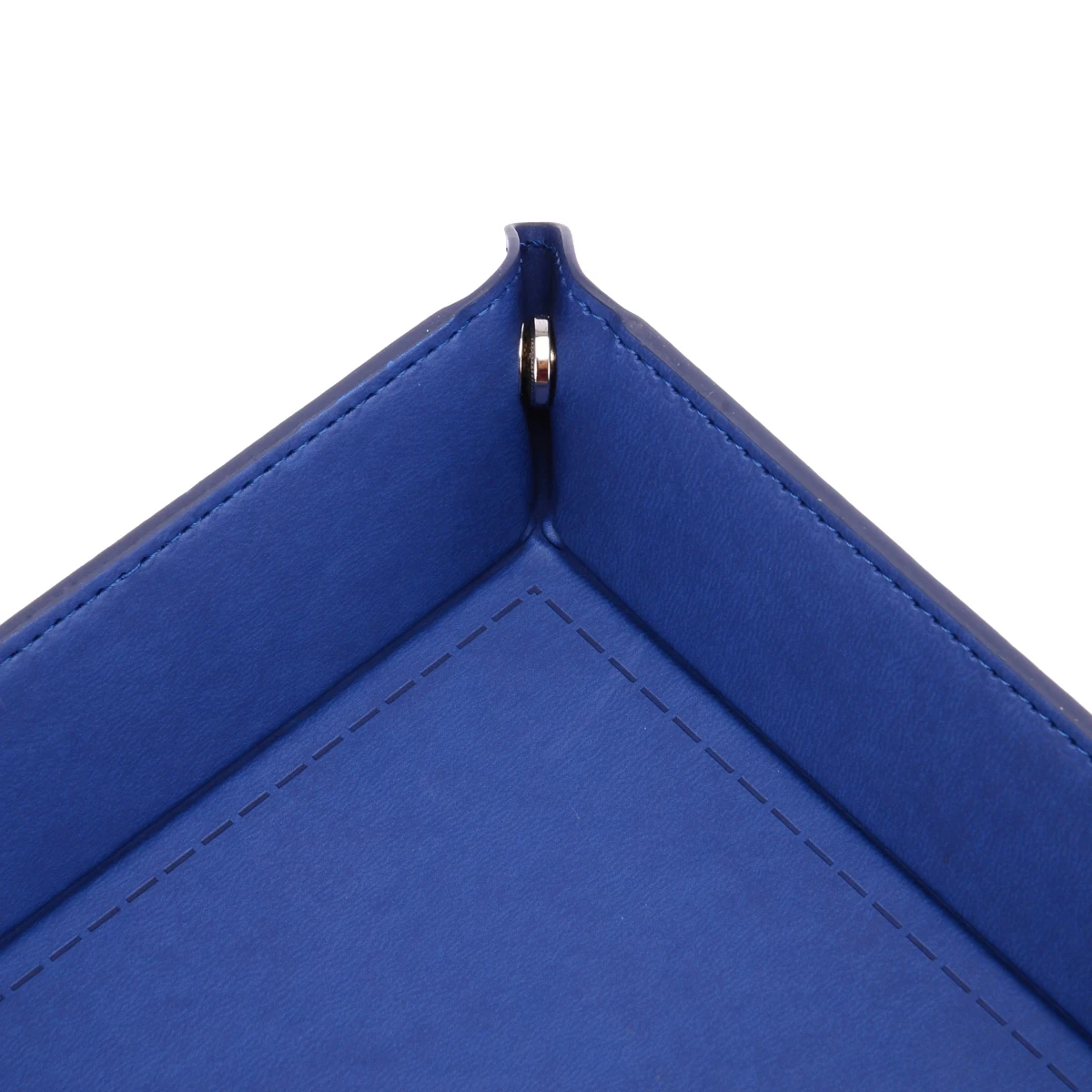 Foldable Dice Storage Box PU Leather Quadrilateral Tray for Dice Table Games Key Wallet Coin Box Tray Desktop Storage Box