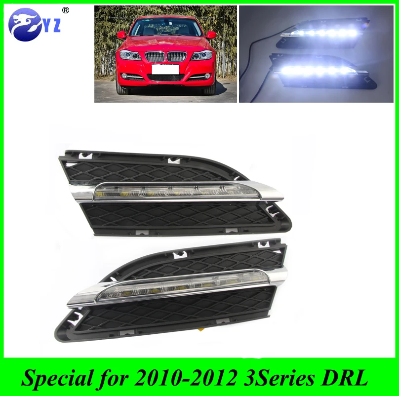 

Car Flashing 2Pcs For BMW E90 3series 328i 320i 323i 325i 330i 2010 2011 2012 Daylight LED DRL Daytime Running Lights Fog Lamp