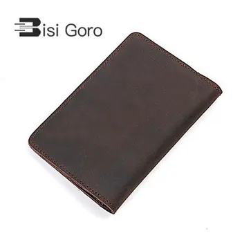 

BISI GORO Passport Holder Card ID Holder Genuine Leather Men Wallet Credit Card Holder Women Travel Holder Passport