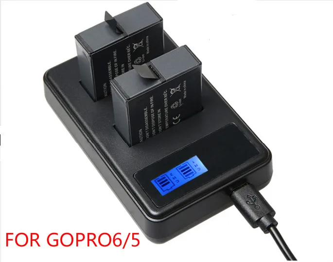Go Pro Accessories USB Battery Charger with LCD Screen Display for Gopro Hero6 5 AHDBT-501 Intelligent Protection Charge | Электроника