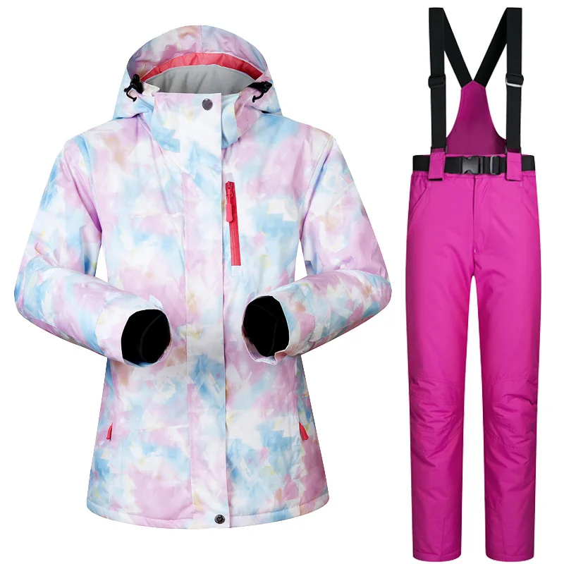 جديد الشتاء إمرأة تزلج سترة و بانت للماء سوبر الدافئة الدعاوى تزلج المرأة التزلج على الجليد التزلج على الجليد الملابس الماركات