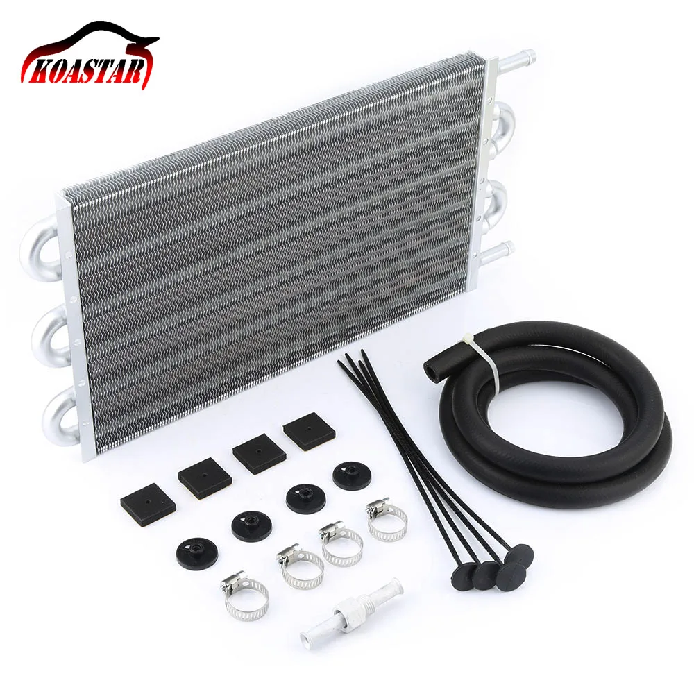 

Aluminum 6 Row Remote Transmission Oil Cooler Core 12'' Auto Manual Radiator Converter Kit