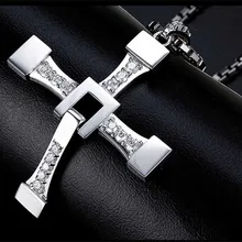 Большие размеры Форсаж 8 крест Доминика Торетто Цепочки и ожерелья с подвесками Vin Титан Сталь Цепочки и ожерелья для мужчин ювелирные изделия
