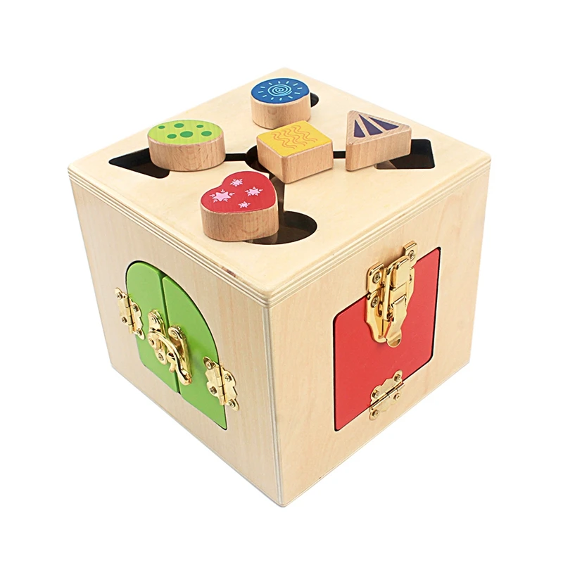 Montessori Teaching Multifunction Lock Box Set Baby Learning to Unlock Early Education Toys Practical Life Skill Toy Boys Girls