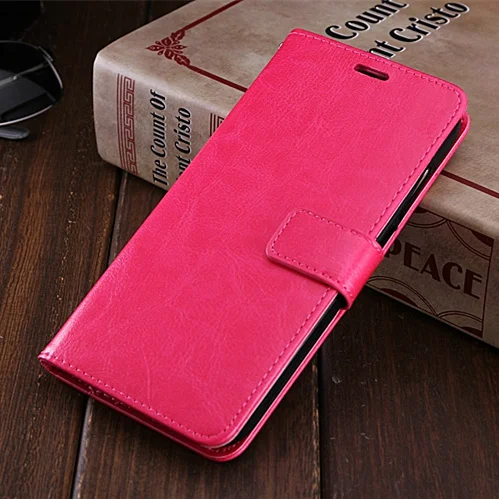 Кожаный чехол-бумажник чехол для samsung Galaxy S3 S4 S5 S6 S7 край S8 A3 A5 A6 A8 J8 J1 J2 J3 J4 J5 J6 J7 Neo Core Grand Prime - Цвет: rose red