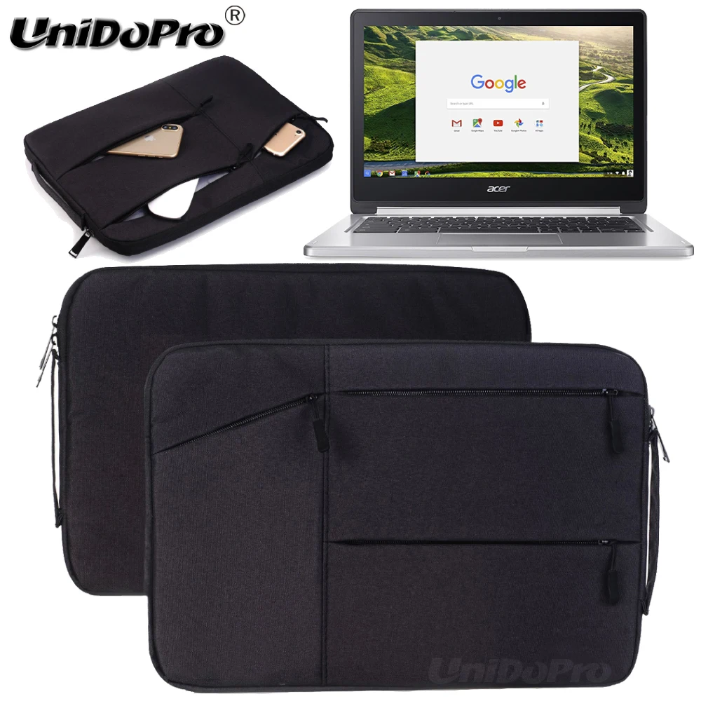 Unidopro Classic Multifunctional Sleeve Briefcase Handbag Case for Acer Chromebook CB3-111-C670 11.6 Laptop Carrying Bag Cover
