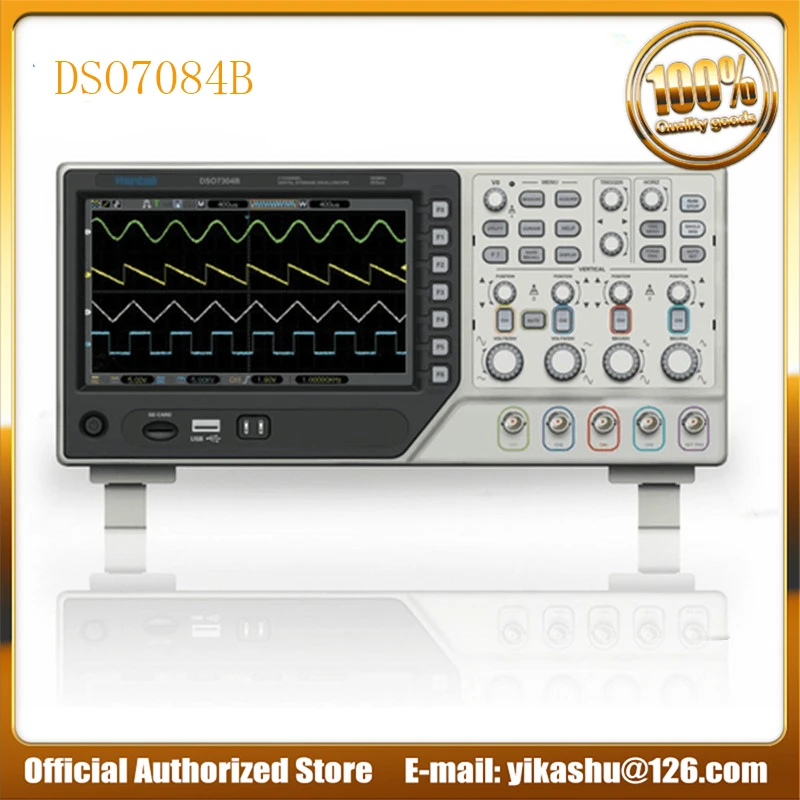

Hantek DSO7084B Digital Storage Oscilloscope 4 Channels 2Gsa/s 80MHz 7'' TFT LCD 800x480 USB 64K Memory Depth AC110-220V