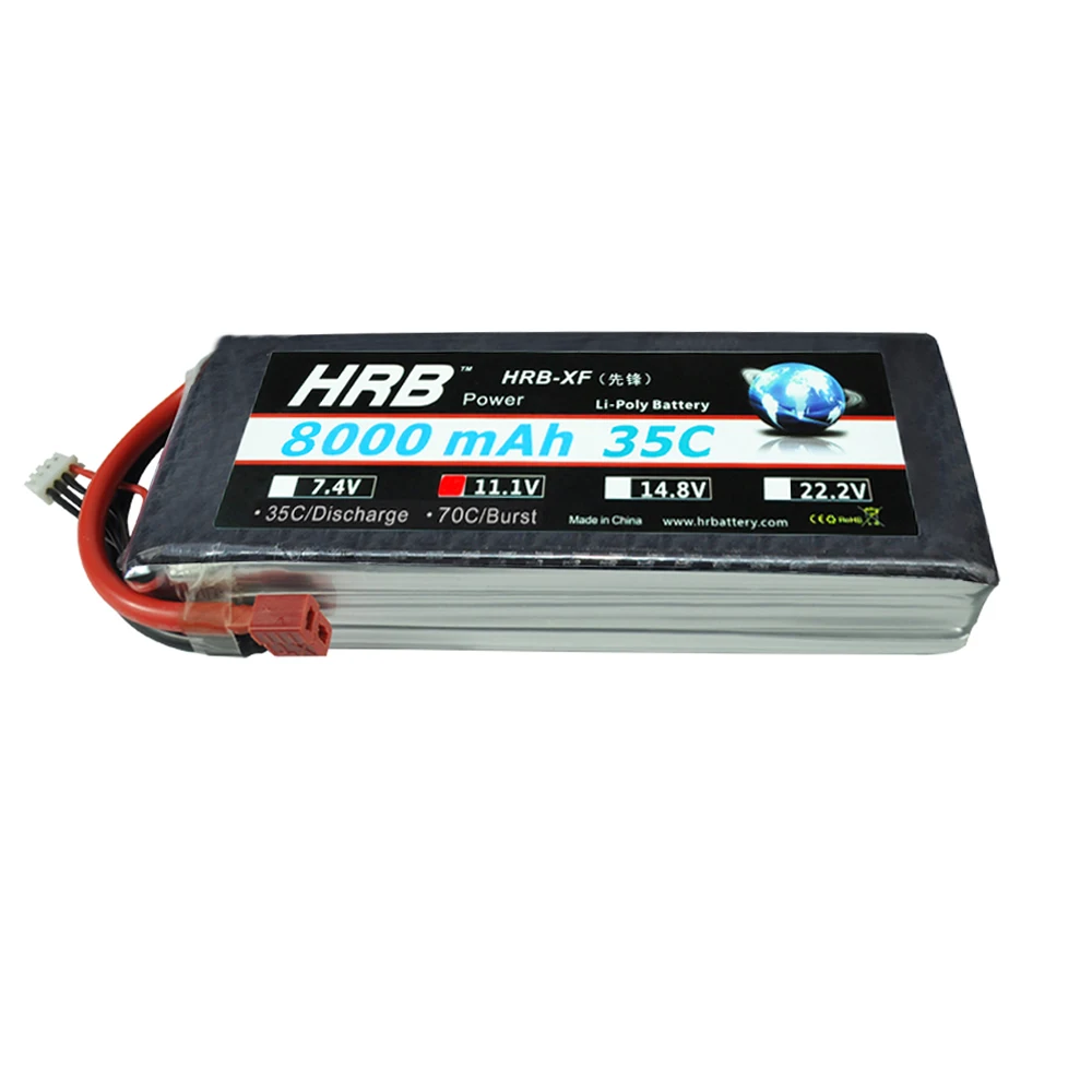 

HRB RC Bateria AKKU Lipo 3S Battery 11.1V 8000mah 35C MAX 70C Traxxas CAR Drone For RC Helicopter Airplane Car Boat UAV FPV