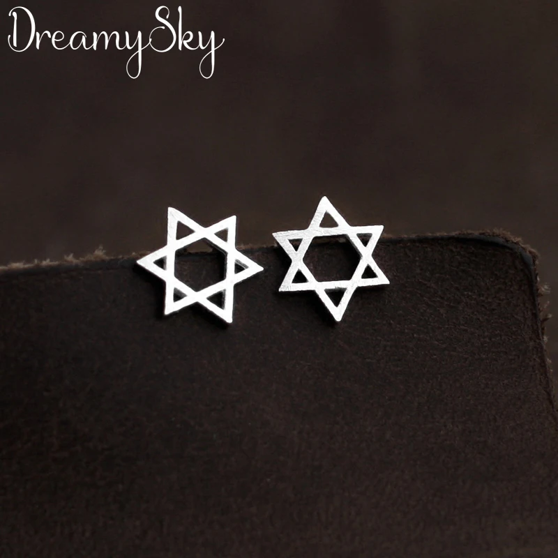 Женские милые серьги DreamySky со звездой Давида свадебная бижутерия эффектные