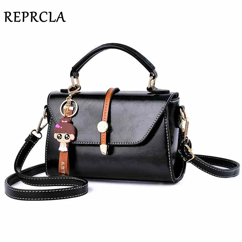 

REPRCLA 2019 Fashion Handbag PU Leather Women Shoulder Bag Simple High Quality Messenger Crossbody Bags for Women Tote