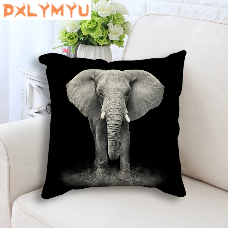 

Giraffe Tiger Leopard Lion Elephant Painting Printed Throw Pillow Cushion Cover Car Decor Home Decor Sofa Decorative Pillowcase
