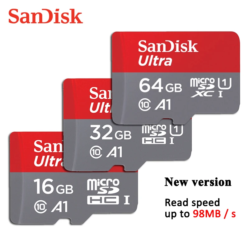 Дешевый Новая версия SanDisk 64 GB class10 карты памяти 100 МБ с. ультра micro sd Card 32 GB 16 GB карты памяти 98 МБ с. 16 gb TF micro sd