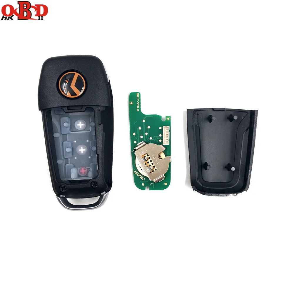 HKOBDII 10 шт./лот Универсальный 4 кнопки дистанционного ключа автомобиля для Ford Xhorse VVDI2 мини программист VVDI ключ инструмент английская версия
