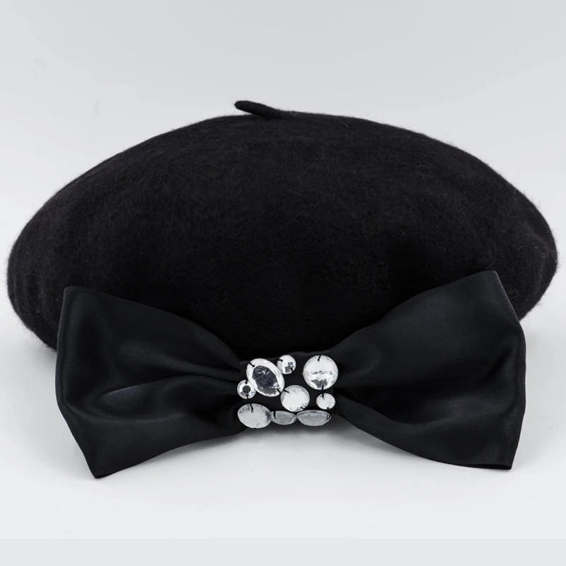 Шерсть, винтажный теплый шерстяной зимний женский берет, французский артист, шапка бини, шапка для сладкой девушки, подарок, весенние и осенние шапки