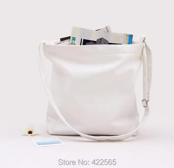 

Free Shipping NEW Fabric Bag Handbag School Bag Pure Color White NEW ARRIVAL#1 , #11082