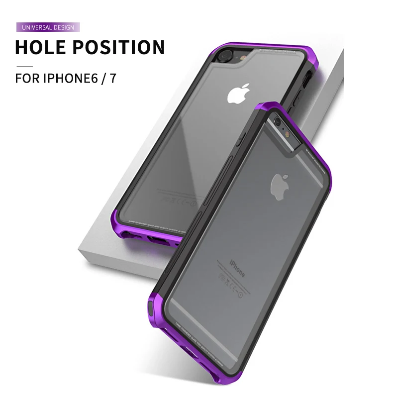Из металла алюминий рамки бампер чехол для iPhone X 7 8 плюс 6s противоударный