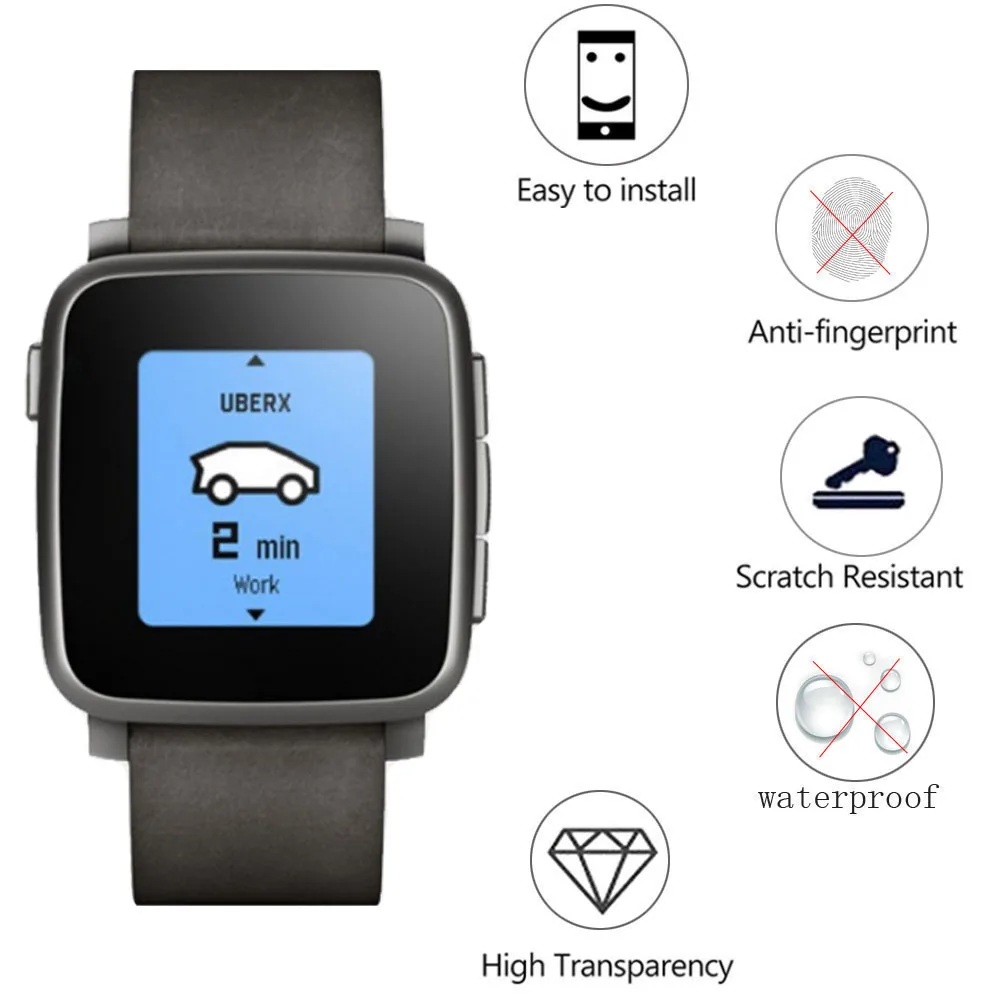 3 шт против царапин мягкая защитная пленка tpu для Pebble Time стальные умные часы полная защитная крышка для экрана для Pebble Time