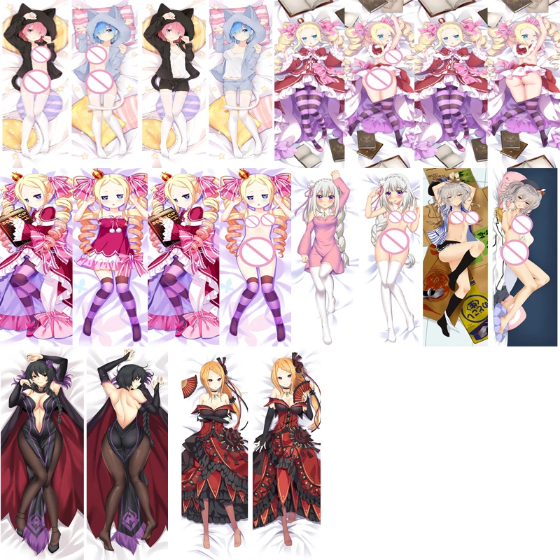 2017 обновление аниме Re:Zero пусковая жизнь в другом мире Beatrice & priscilla Rem Подушка Dakimakura