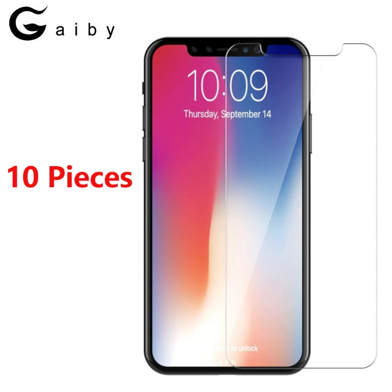 

10 Pieces Screen Protector For iPhone X XR XS MAX 6 6S 7 8 Plus 5 5S Tempered Glass Film For iPhone 5S 5C SE Anti-scratch Glass