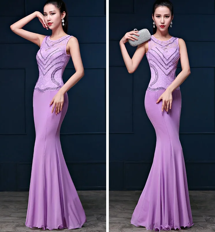 

2019 Real Picture Lace O-neck Party Gowns Long Evening dress vestido de festa longo com Abendkleider Abiti da sera H0740 New