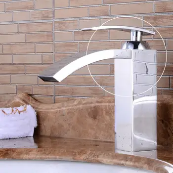 

OUYASHI bathroom basin faucet water tap sickle shape deck mounted cold and hot single handle single hole undercounter