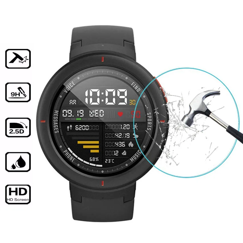 

For Xiaomi Huami Amazfit Verge 3 Tempered Glass full Screen Protector Cover Protective Film Guard Anti Explosion Anti-shatter