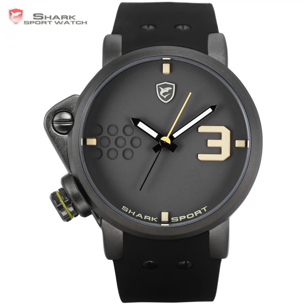 Salmon SHARK Sport Watch Yellow Men Man Top Brand Luxury Quartz Watches