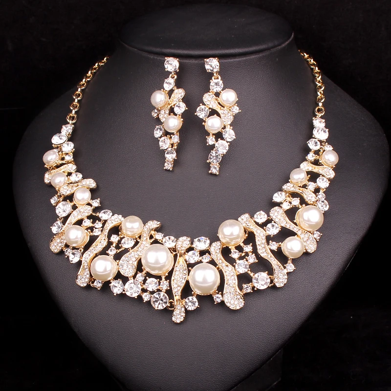 Buy Maynice Luxury Imitation Pearl Jewelry Sets For