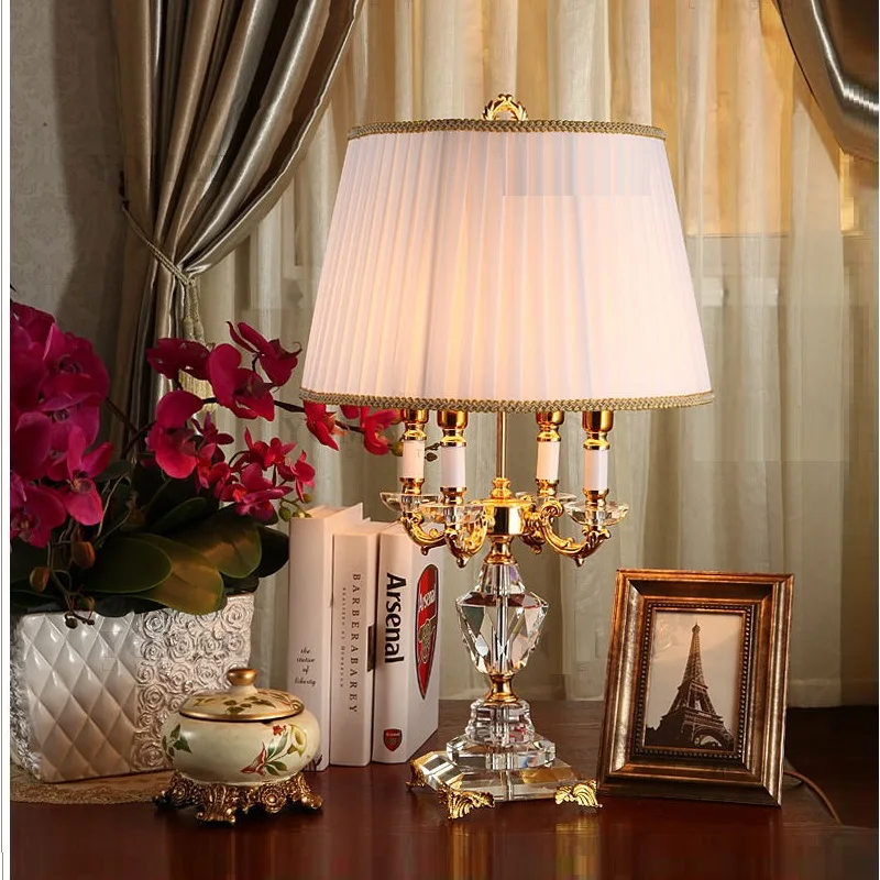 Buy Modern Crystal Lamp lighting bedroom bedside lamp