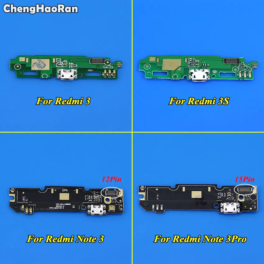 

ChengHaoRan USB Board for Xiaomi Redmi 3 3S Redmi Note 3 3pro Dock Connector Micro Usb Plug Port Charge Board & Microphone