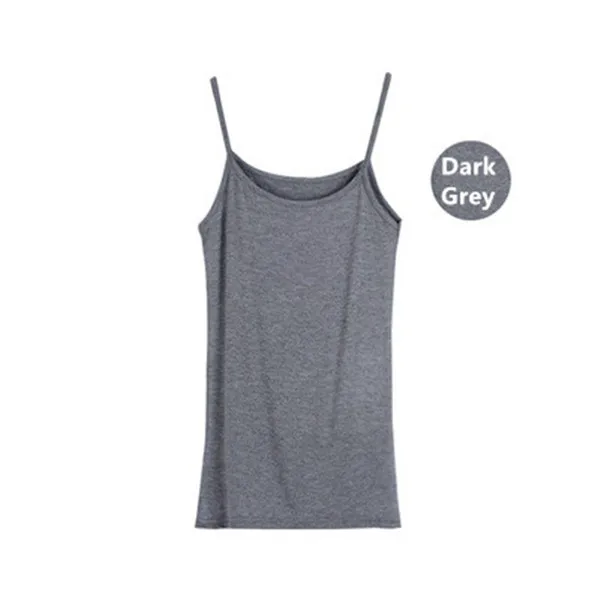 dark grey Топ на бретелях, нижнее белье для женщин, женская летняя рубашка, женские сексуальные топы белого и черного цвета, женские топы без рукавов размера плюс 3XL 4XL Cami - Цвет: dark grey