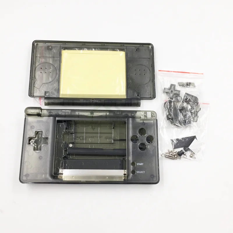 Прозрачный белый/черный корпус чехол полный комплект замена для Nintendo DS Lite