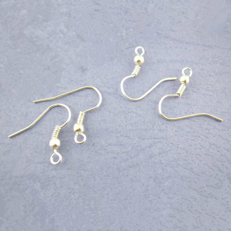

200Pcs Earring Hooks Spring Earring Wire Crochet Boucles d'Oreilles DIY Jewelry Making 18x19mm, 5 Colors