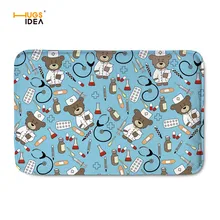 HUGSIDEA милые Мультяшные медсестры с принтом медведя коврики для гостиной креативные фланелевые ковры для дома декоративные Нескользящие alfombres