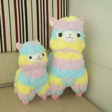 Rainbow Alpaca Plush Sheep Toy Japanese Soft Plush Alpacasso Baby 100 Plush Sheep Stuffed Animals Alpaca